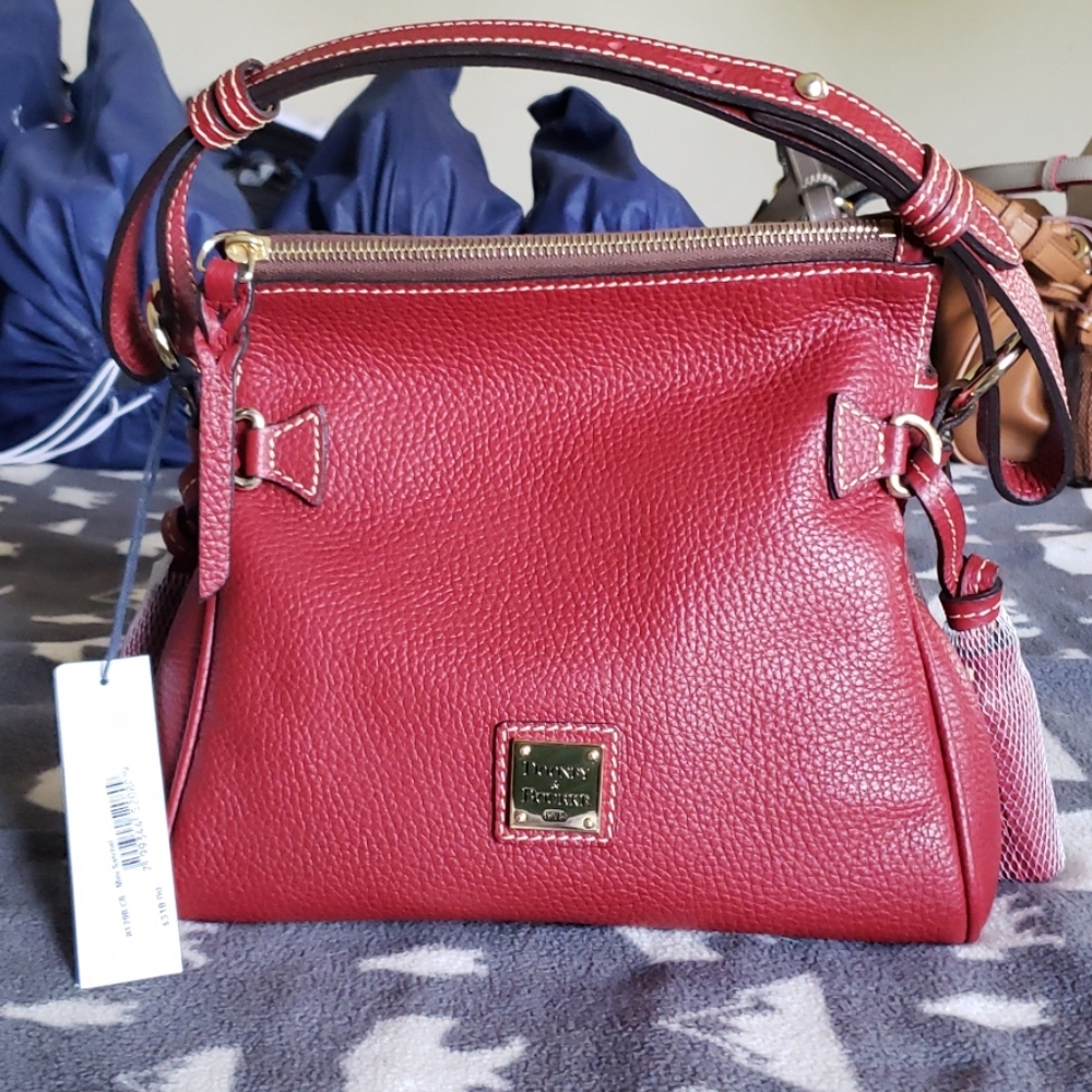 NWT Dooney Mini Satchel in cranberry